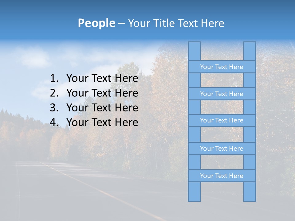 Autunm Trees Mountains PowerPoint Template