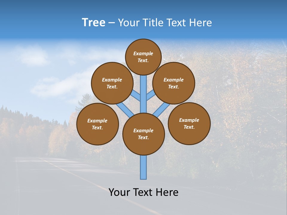 Autunm Trees Mountains PowerPoint Template
