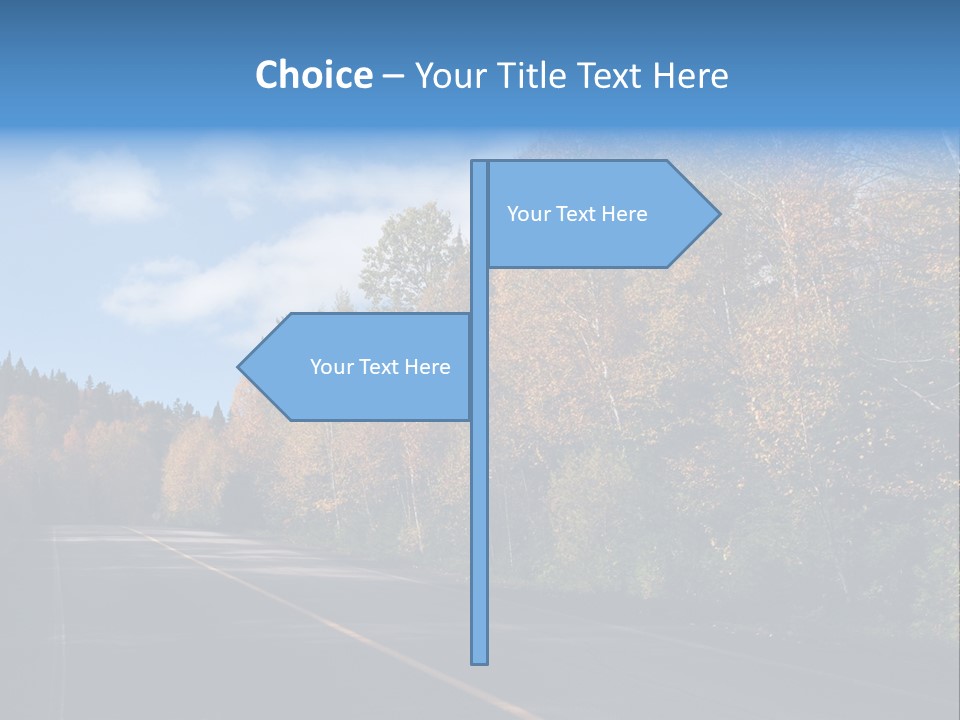 Autunm Trees Mountains PowerPoint Template