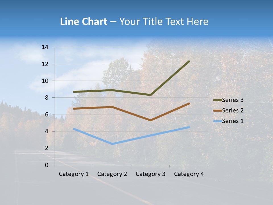 Autunm Trees Mountains PowerPoint Template