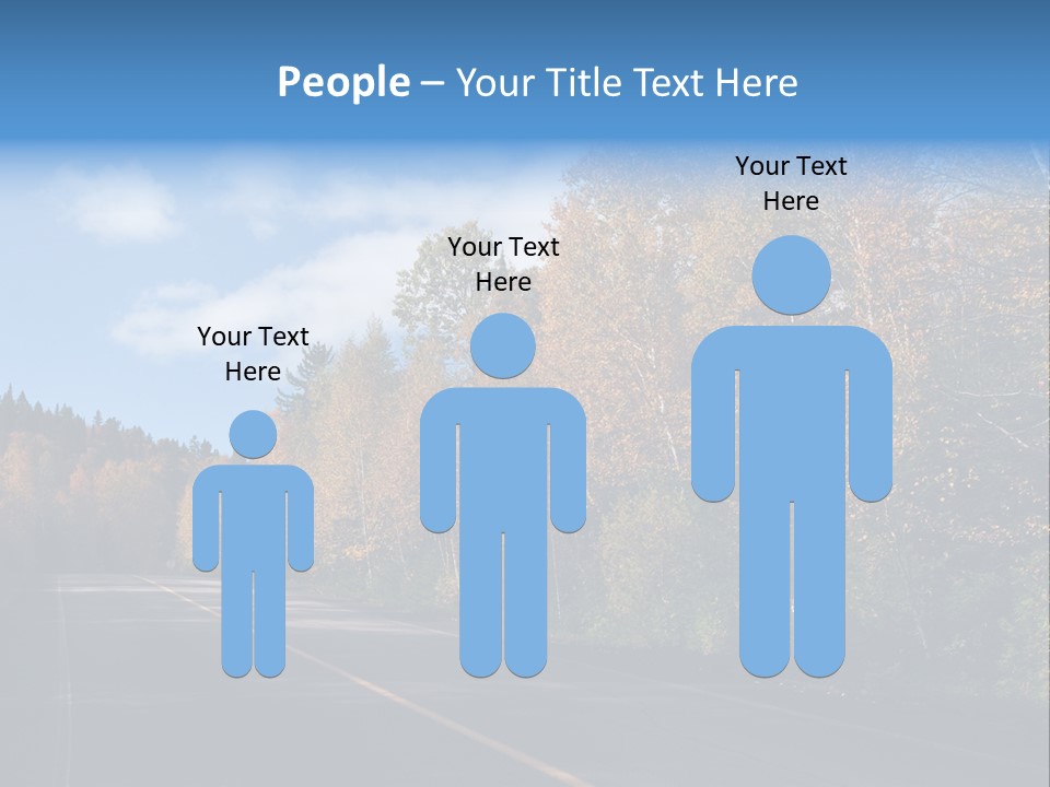 Autunm Trees Mountains PowerPoint Template