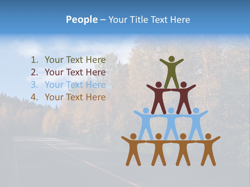 Autunm Trees Mountains PowerPoint Template