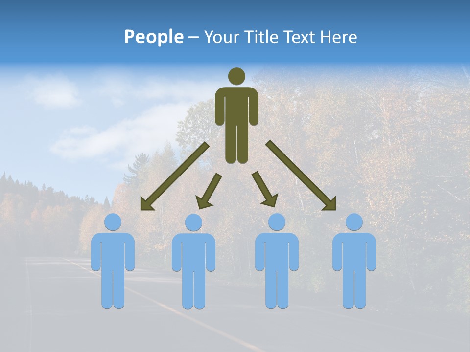 Autunm Trees Mountains PowerPoint Template