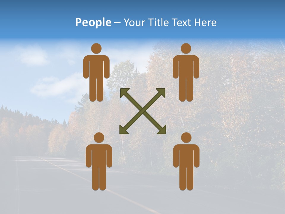 Autunm Trees Mountains PowerPoint Template