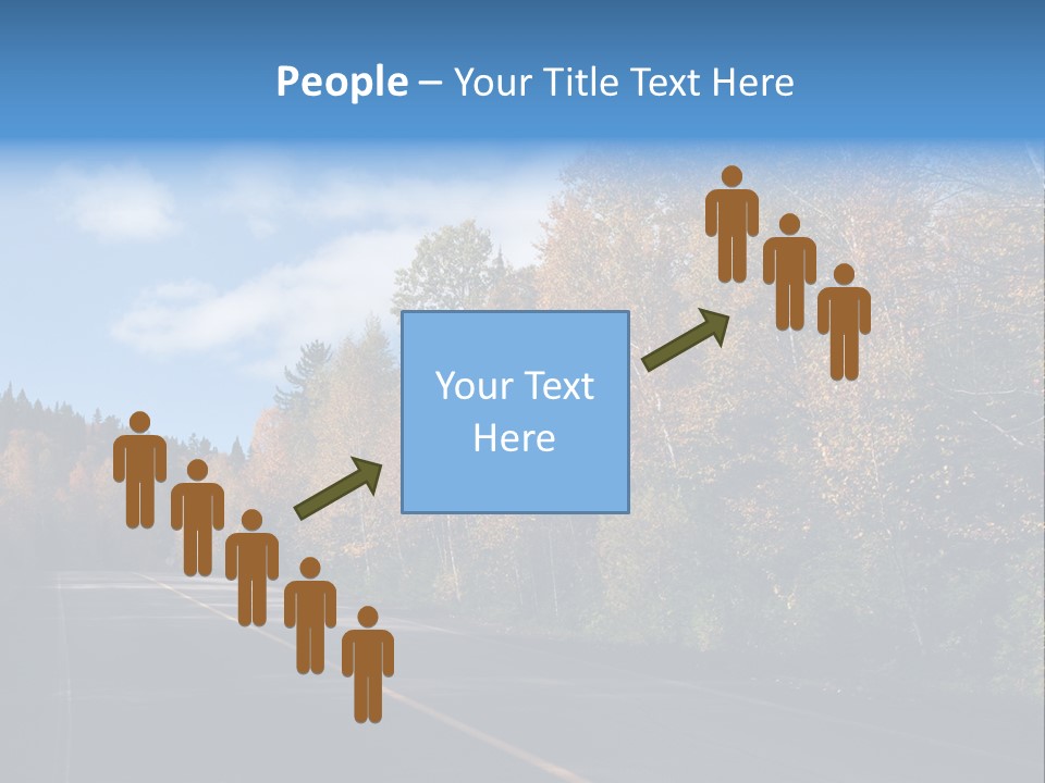 Autunm Trees Mountains PowerPoint Template