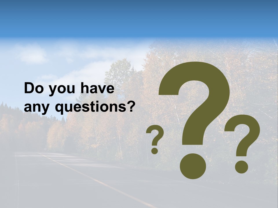 Autunm Trees Mountains PowerPoint Template