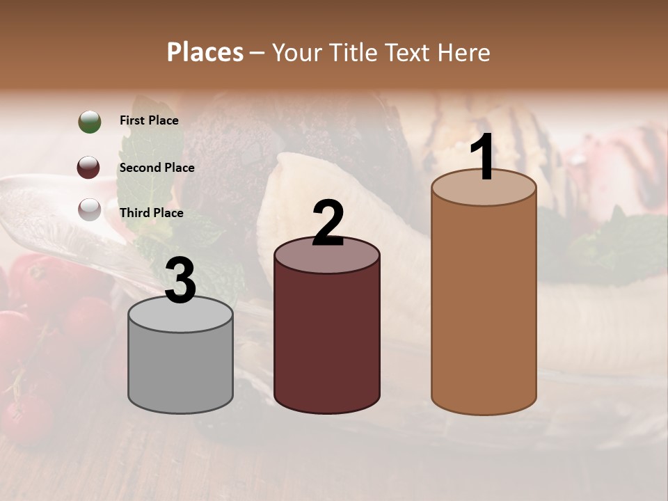 Berry Syrup Banana Split PowerPoint Template