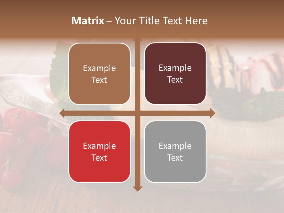 Berry Syrup Banana Split PowerPoint Template