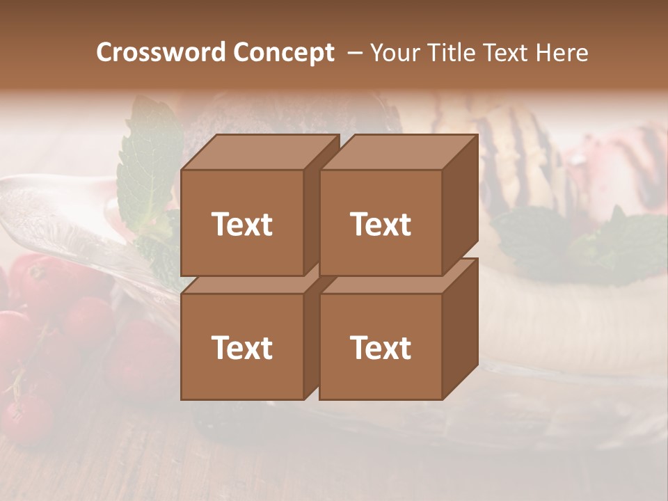 Berry Syrup Banana Split PowerPoint Template