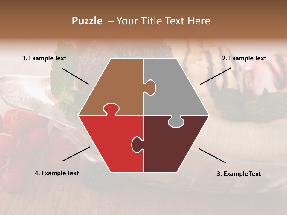 Berry Syrup Banana Split PowerPoint Template