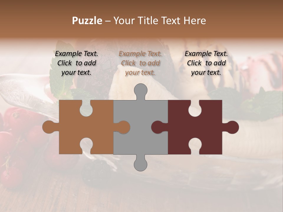 Berry Syrup Banana Split PowerPoint Template