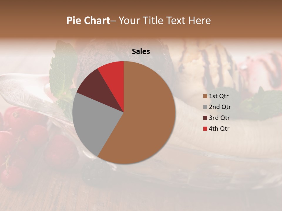 Berry Syrup Banana Split PowerPoint Template