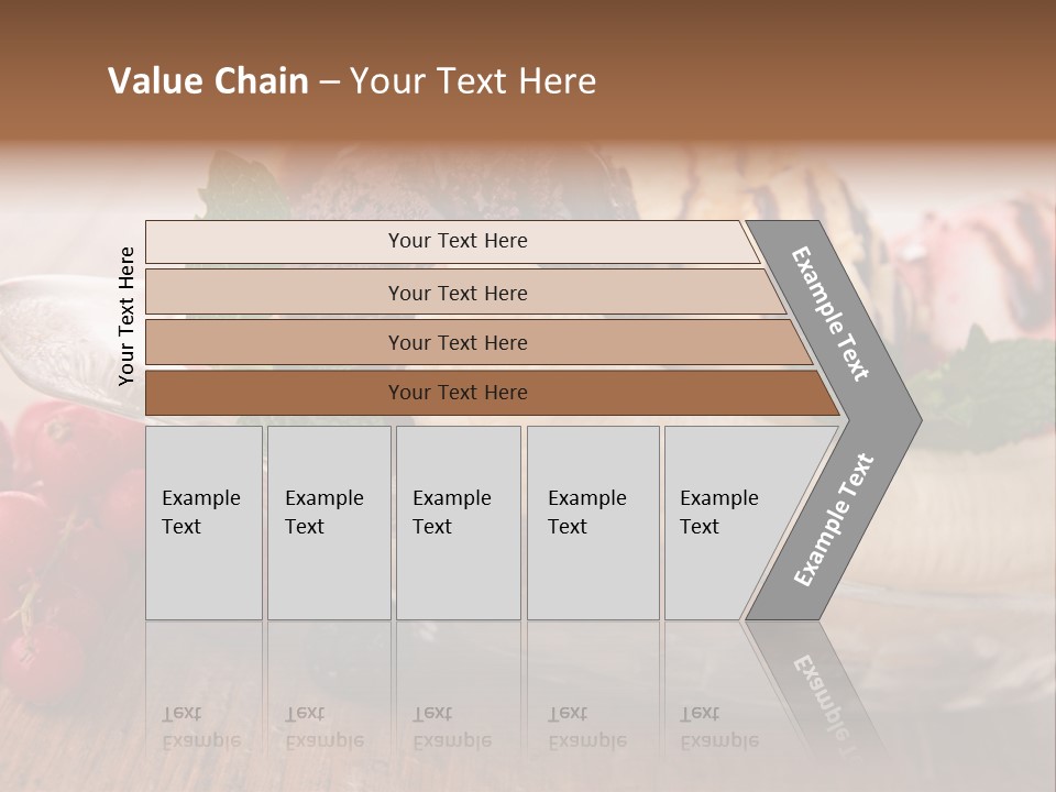 Berry Syrup Banana Split PowerPoint Template