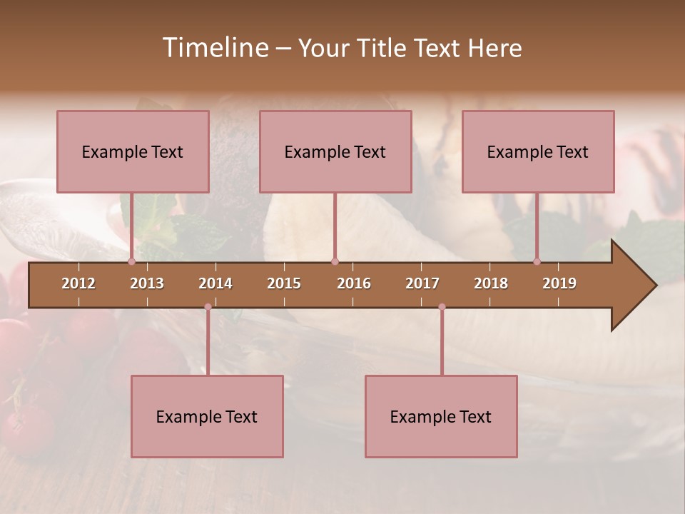Berry Syrup Banana Split PowerPoint Template