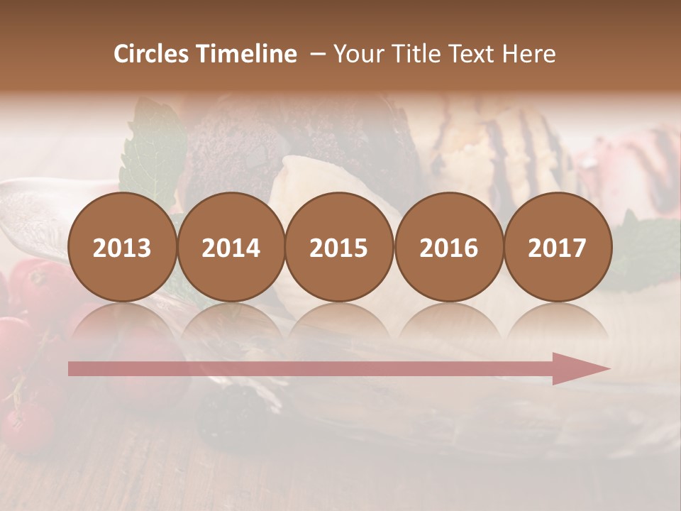 Berry Syrup Banana Split PowerPoint Template