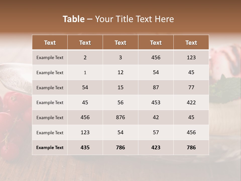 Berry Syrup Banana Split PowerPoint Template