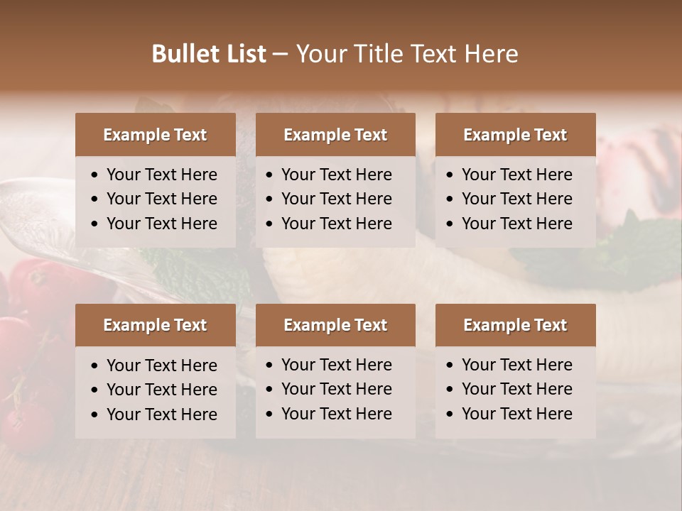 Berry Syrup Banana Split PowerPoint Template