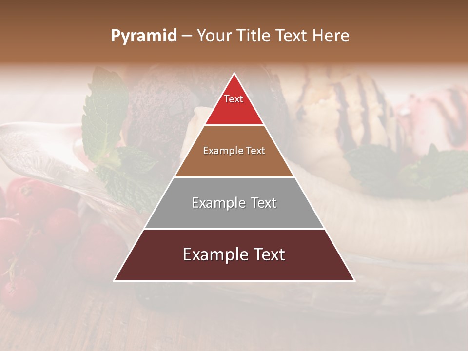 Berry Syrup Banana Split PowerPoint Template