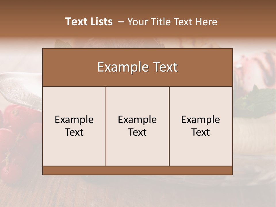 Berry Syrup Banana Split PowerPoint Template