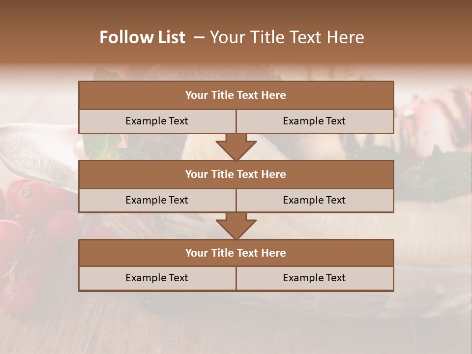 Berry Syrup Banana Split PowerPoint Template