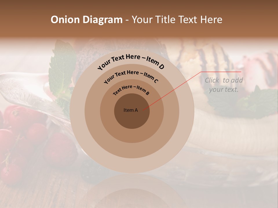 Berry Syrup Banana Split PowerPoint Template