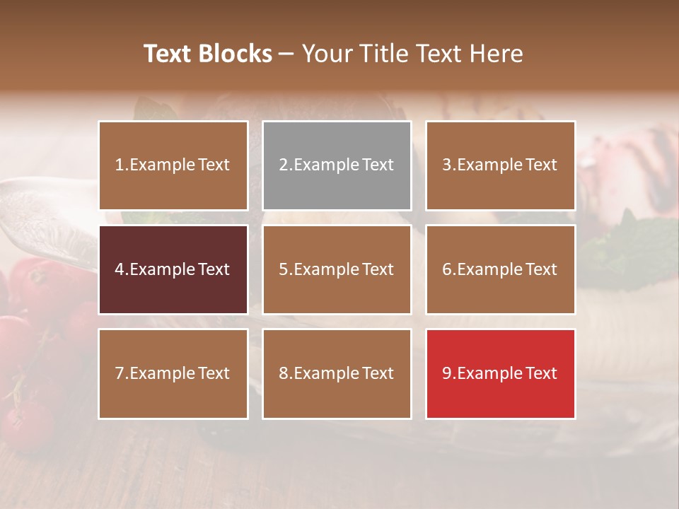 Berry Syrup Banana Split PowerPoint Template