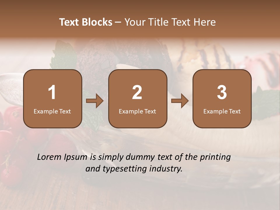 Berry Syrup Banana Split PowerPoint Template