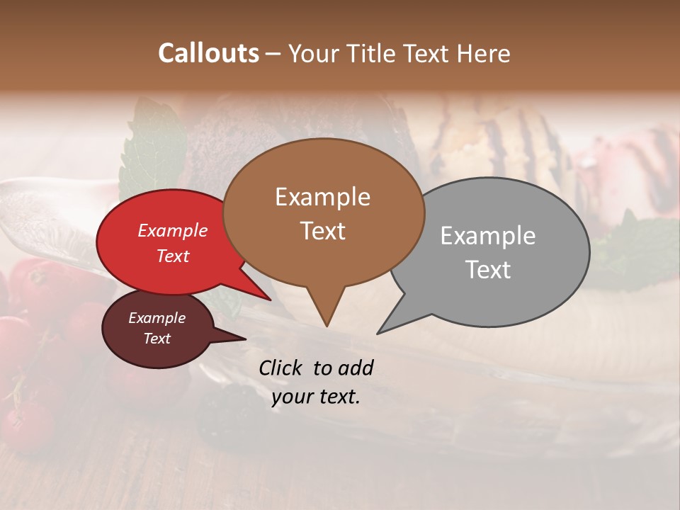 Berry Syrup Banana Split PowerPoint Template