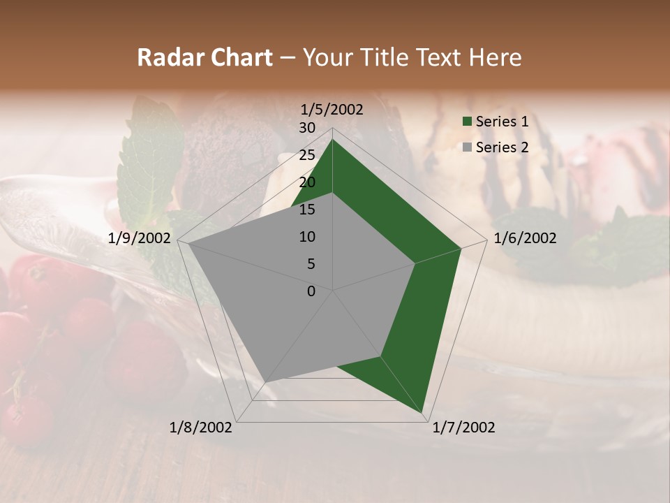 Berry Syrup Banana Split PowerPoint Template