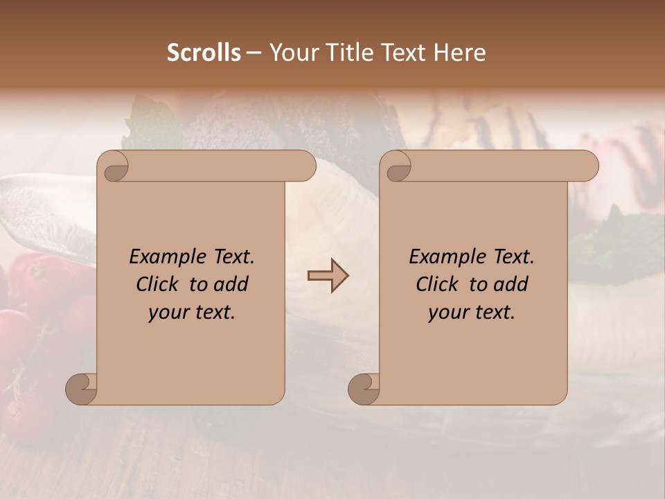 Berry Syrup Banana Split PowerPoint Template