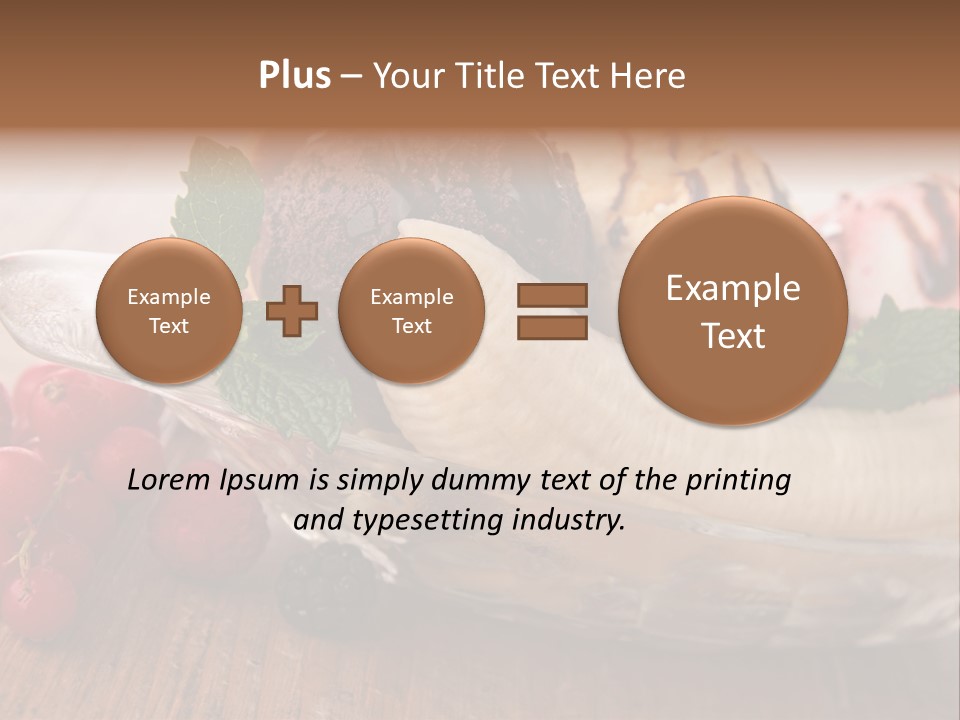 Berry Syrup Banana Split PowerPoint Template