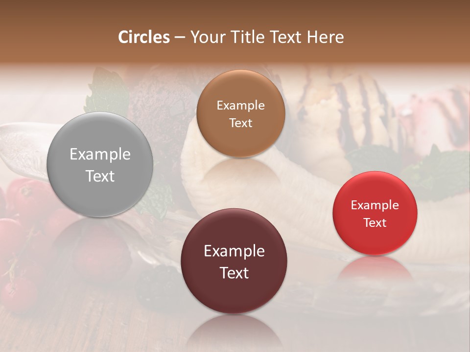 Berry Syrup Banana Split PowerPoint Template