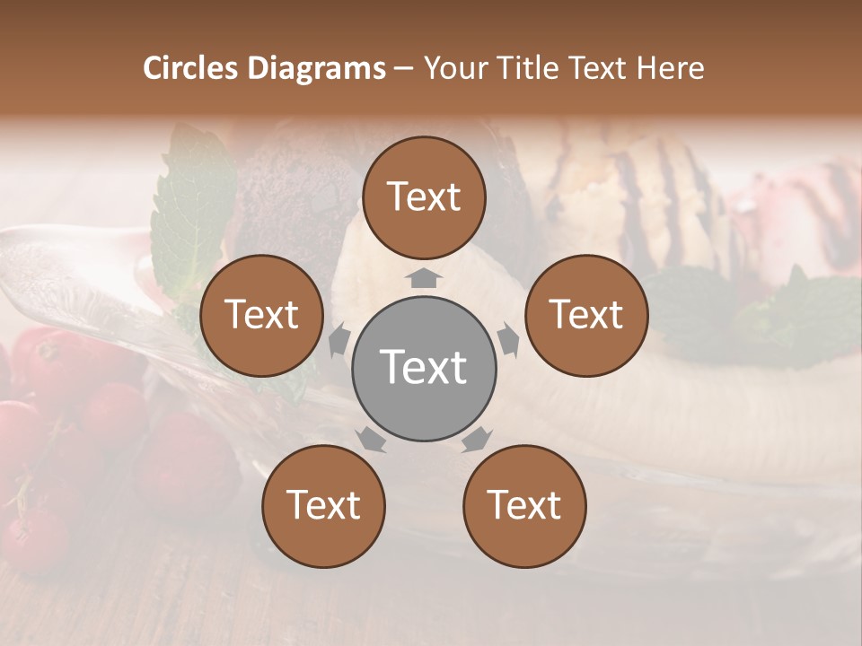 Berry Syrup Banana Split PowerPoint Template