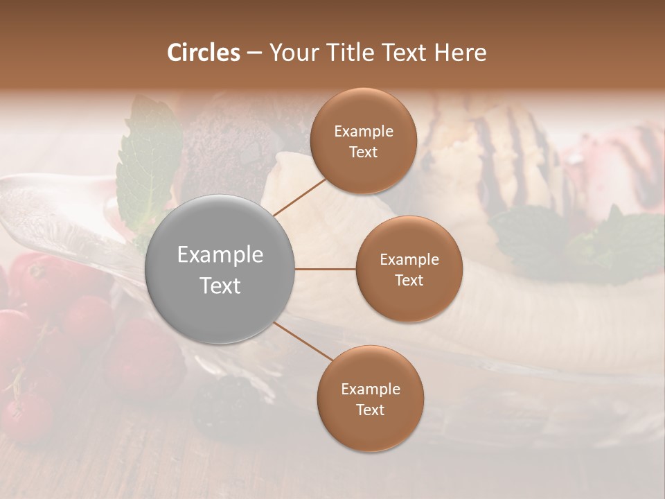 Berry Syrup Banana Split PowerPoint Template