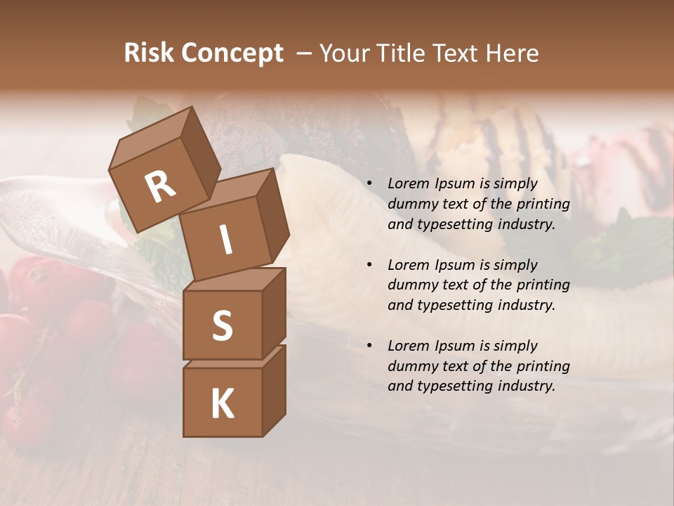 Berry Syrup Banana Split PowerPoint Template