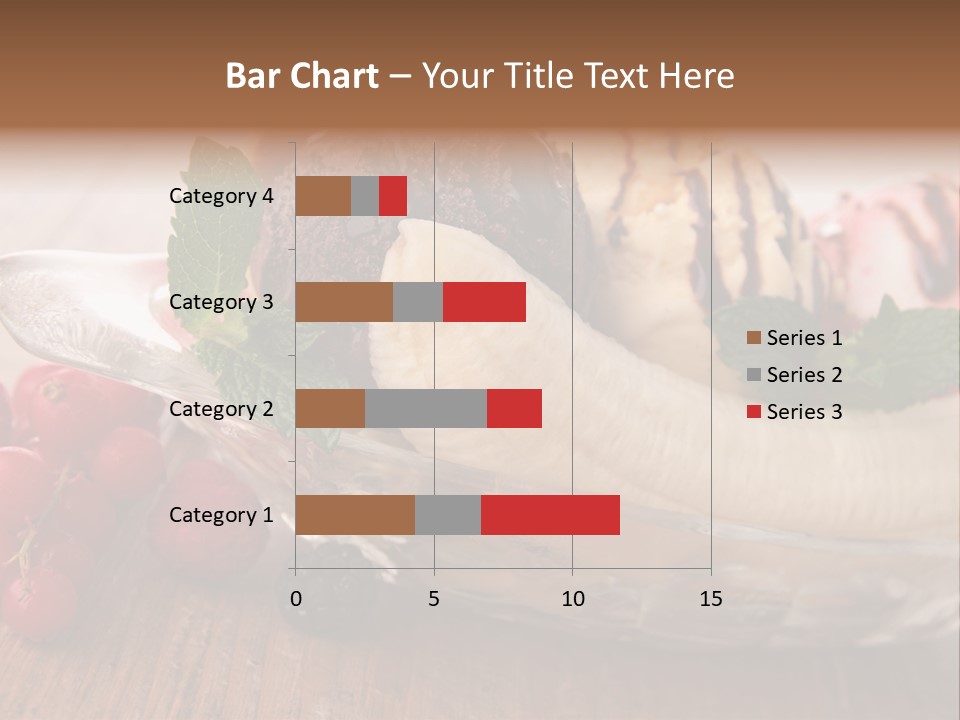 Berry Syrup Banana Split PowerPoint Template