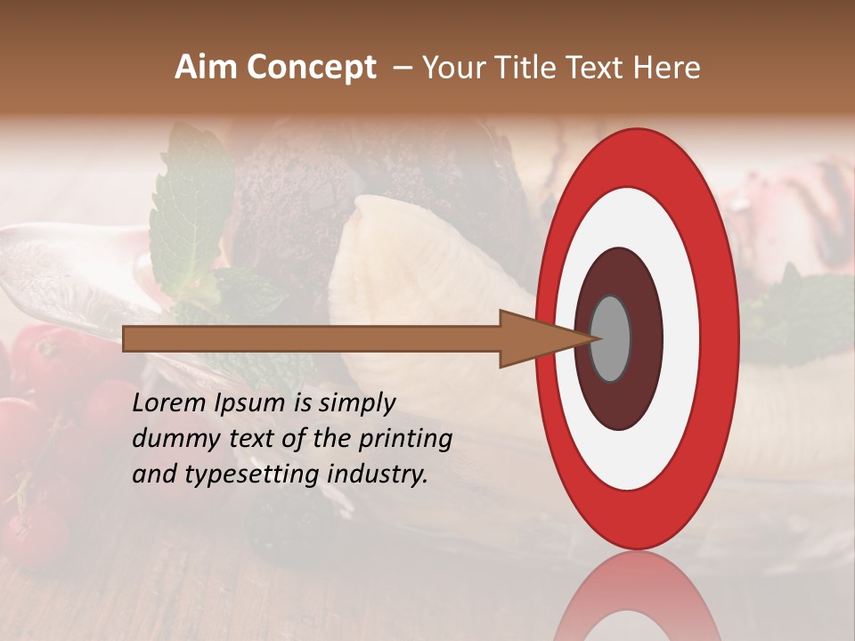 Berry Syrup Banana Split PowerPoint Template