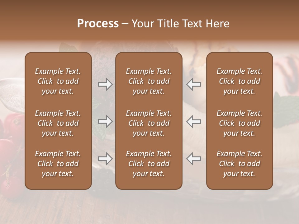 Berry Syrup Banana Split PowerPoint Template