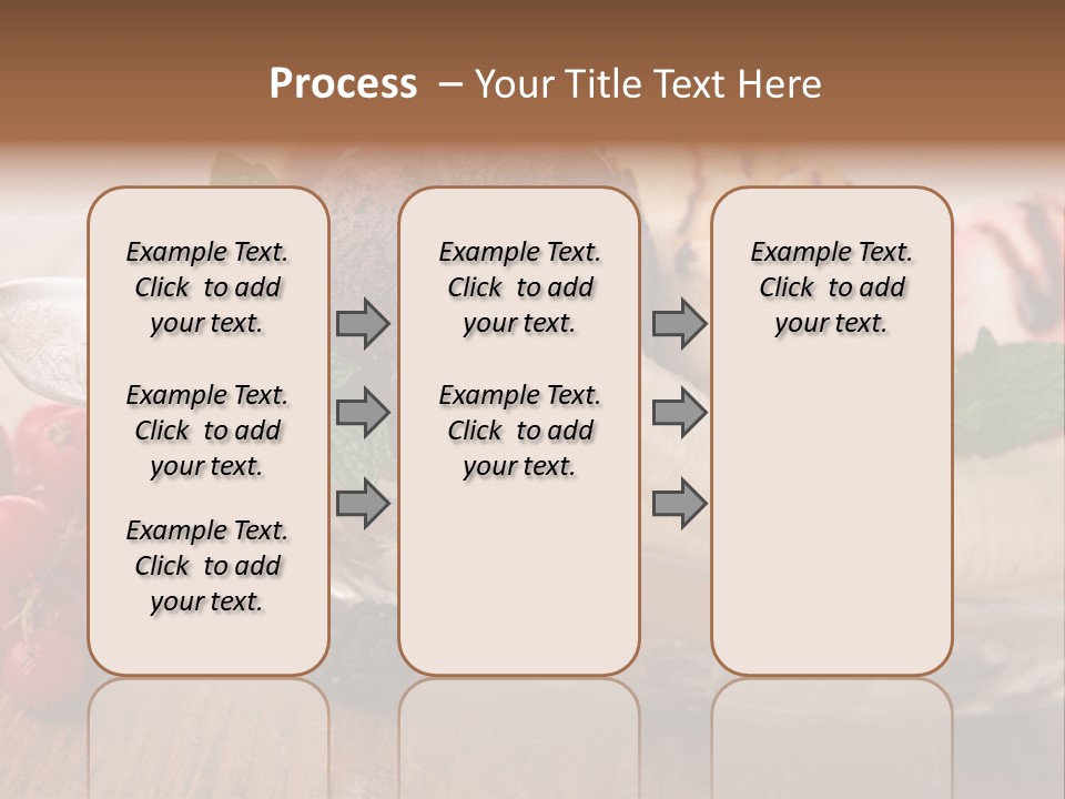 Berry Syrup Banana Split PowerPoint Template