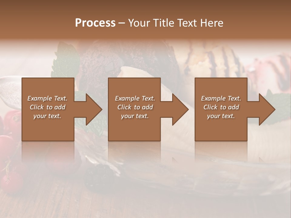 Berry Syrup Banana Split PowerPoint Template