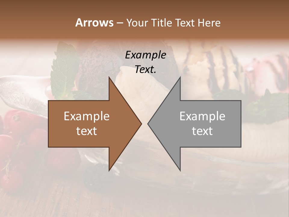 Berry Syrup Banana Split PowerPoint Template