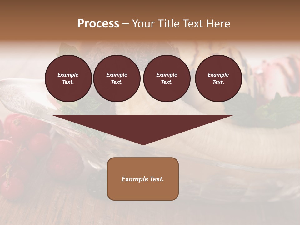Berry Syrup Banana Split PowerPoint Template