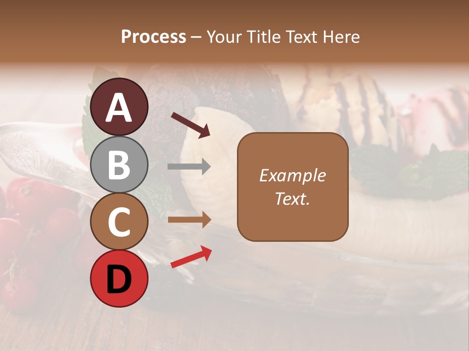 Berry Syrup Banana Split PowerPoint Template