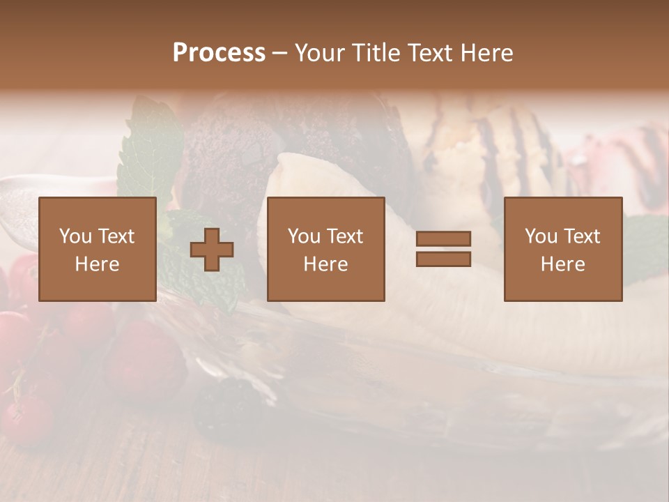 Berry Syrup Banana Split PowerPoint Template