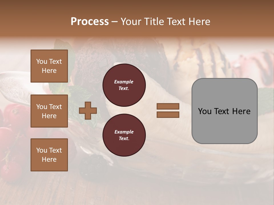 Berry Syrup Banana Split PowerPoint Template