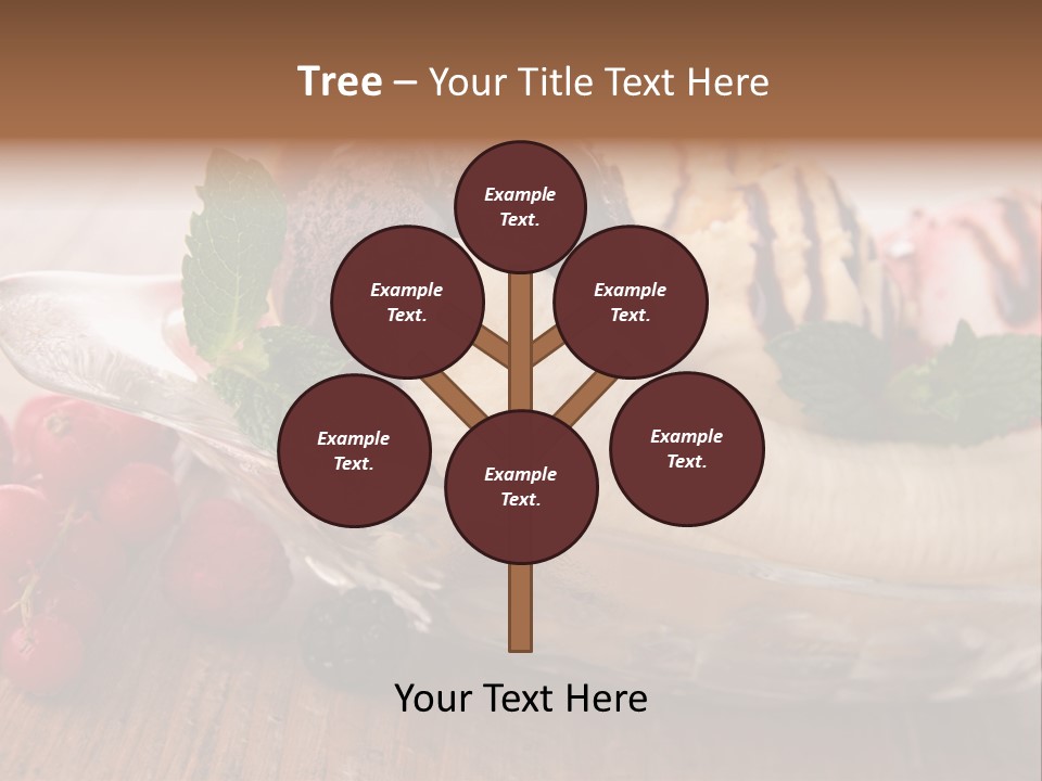 Berry Syrup Banana Split PowerPoint Template