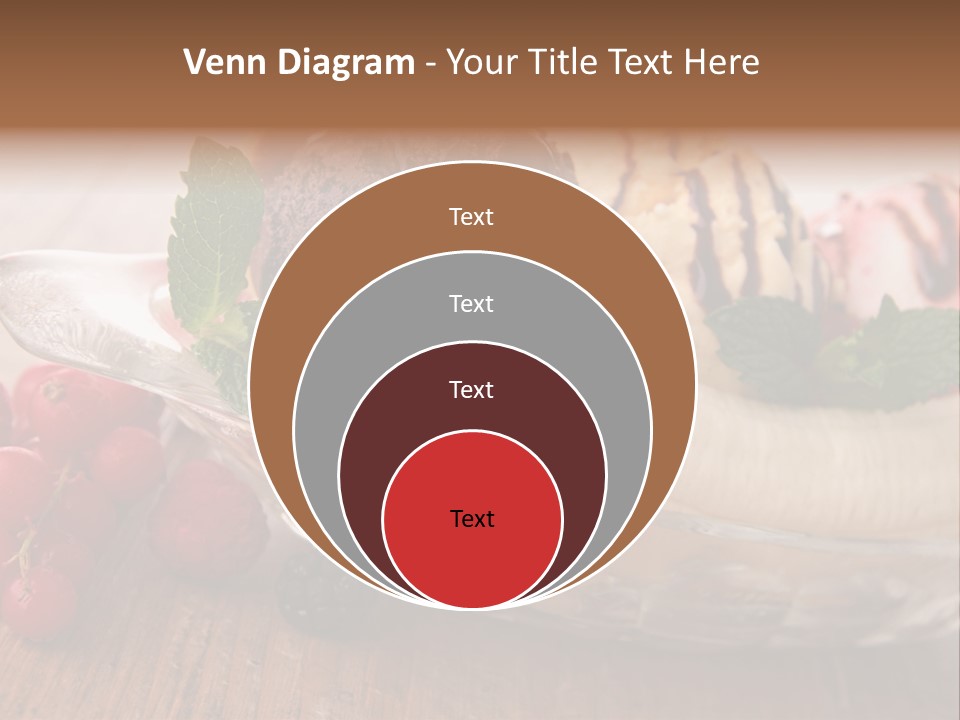 Berry Syrup Banana Split PowerPoint Template