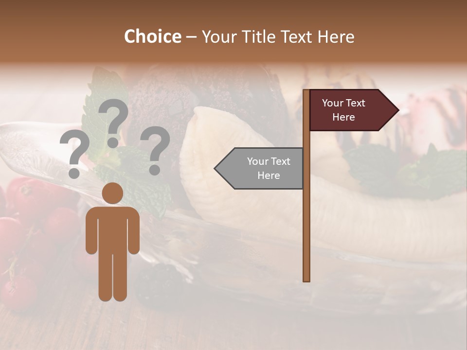 Berry Syrup Banana Split PowerPoint Template