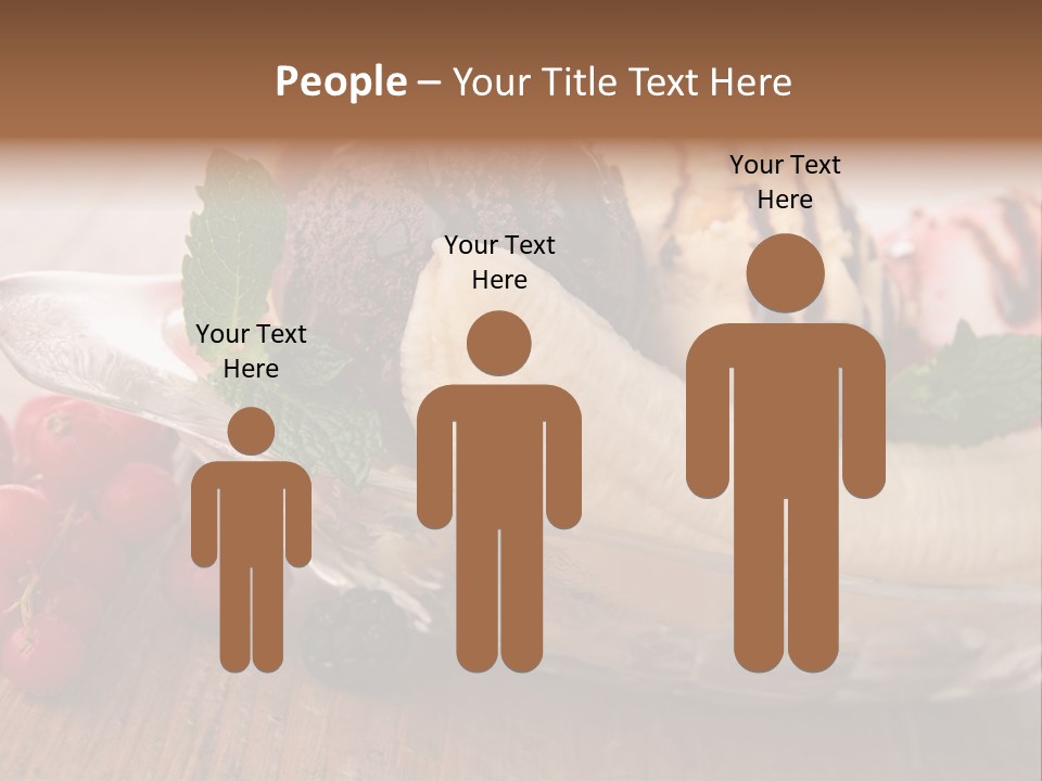 Berry Syrup Banana Split PowerPoint Template