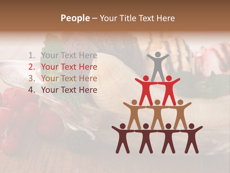 Berry Syrup Banana Split PowerPoint Template